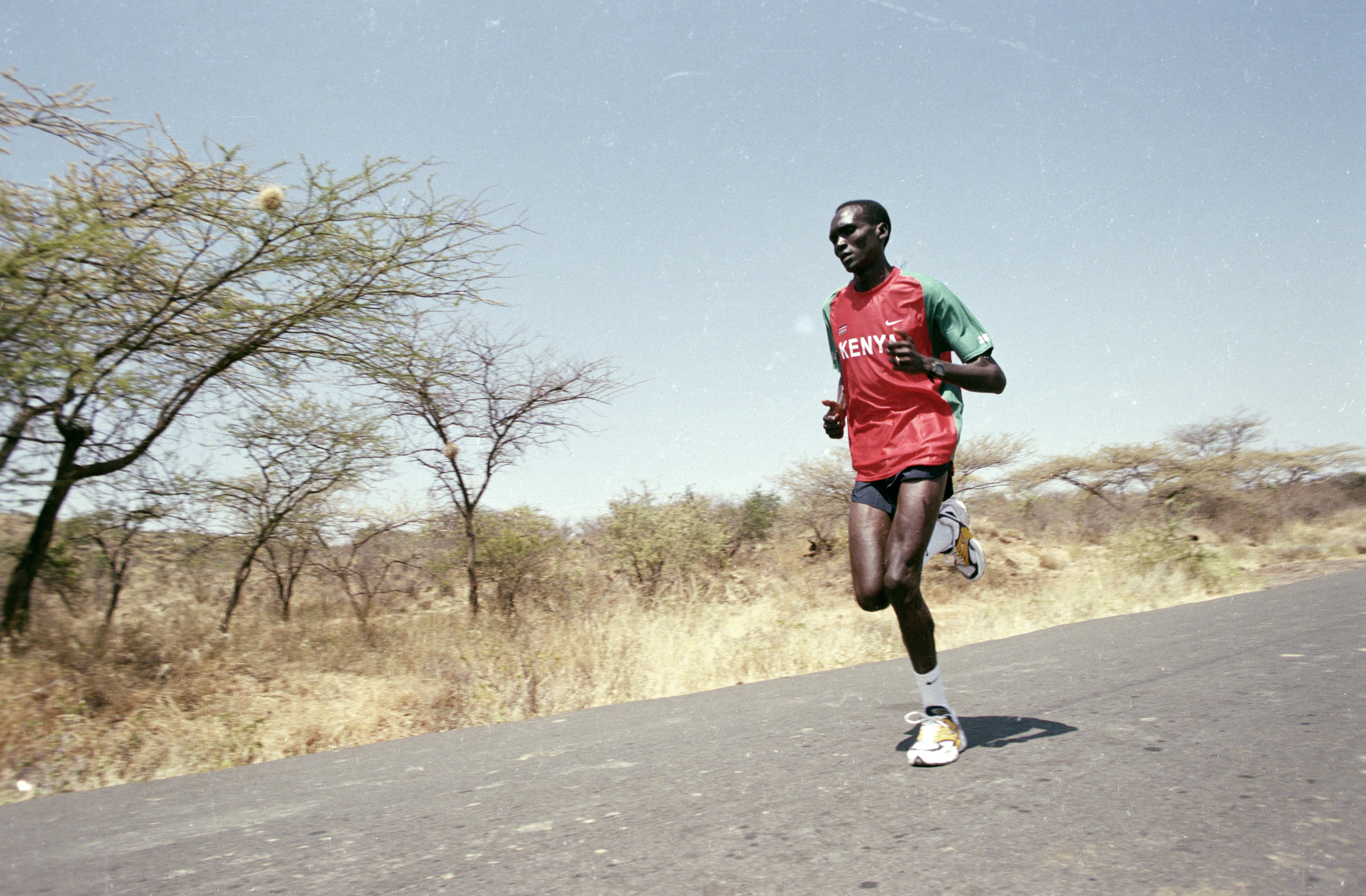Kenyan runners Paul Telgat
